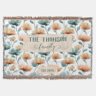Couverture Patrimoine familial floral aquarelle vintage