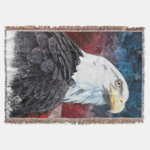 Couverture patriotique chauve de jet de drapeau