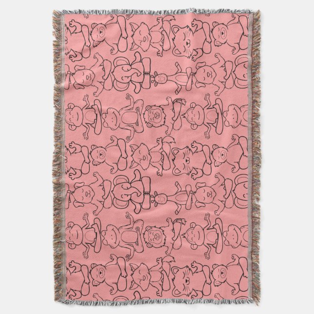 Couverture Patter les yoga poses | Yoga seamless pattern 17 (devant Vertical)