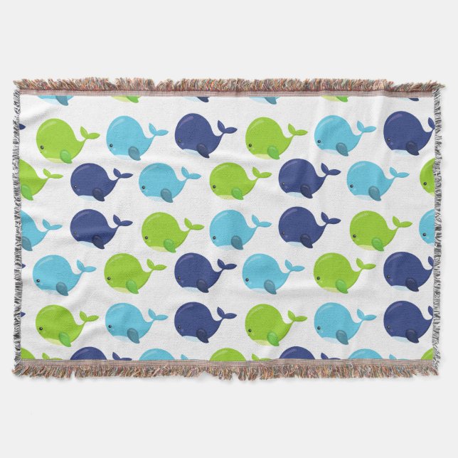 Couverture Pattern of Whales, Cute Whales, Sea Animals (Devant)