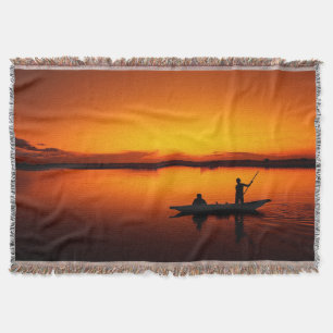 Couverture Paysage du coucher de soleil avec un bateau-68465