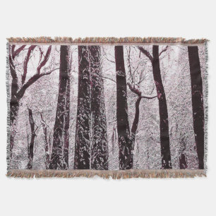 COUVERTURE PAYSAGE HIVERNAL NEIGEUX DES BOIS FORESTIERS
