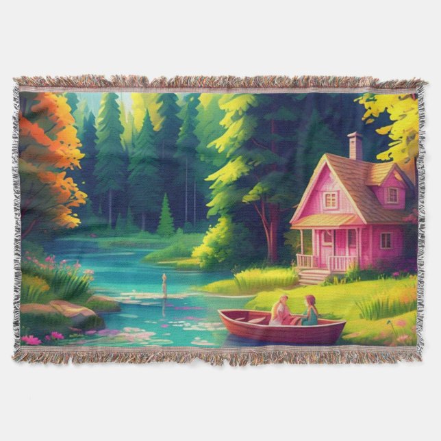 Couverture Paysage naturel avec gîte rose (Devant)
