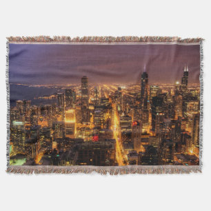 Couverture Paysage urbain de nuit de Chicago