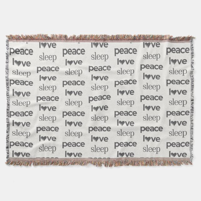 Couverture Peace Love Sleep - Cozy Comfy Throw Blanket (Devant)