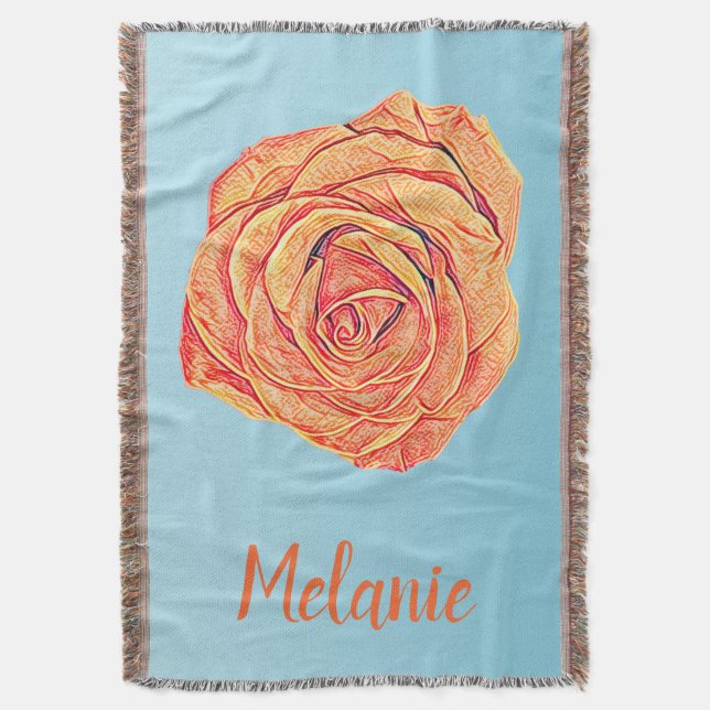 Couverture Peachy Tangerine Rose (devant Vertical)