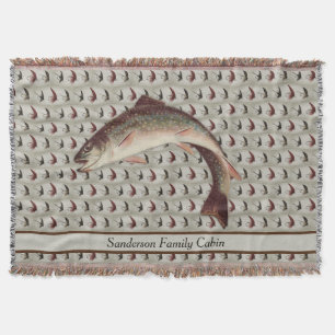 Couverture Pêche à la mouche Vintage truite arc-en-ciel