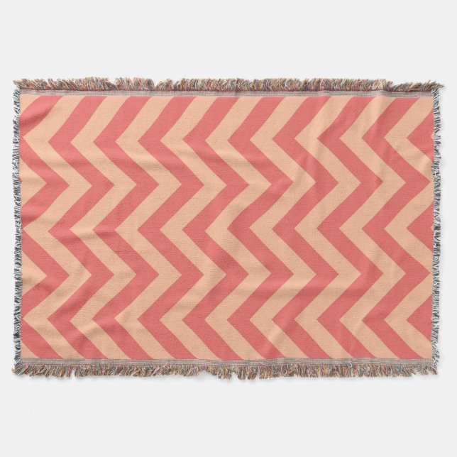 Couverture Pêche et canneberge Chevron (Devant)