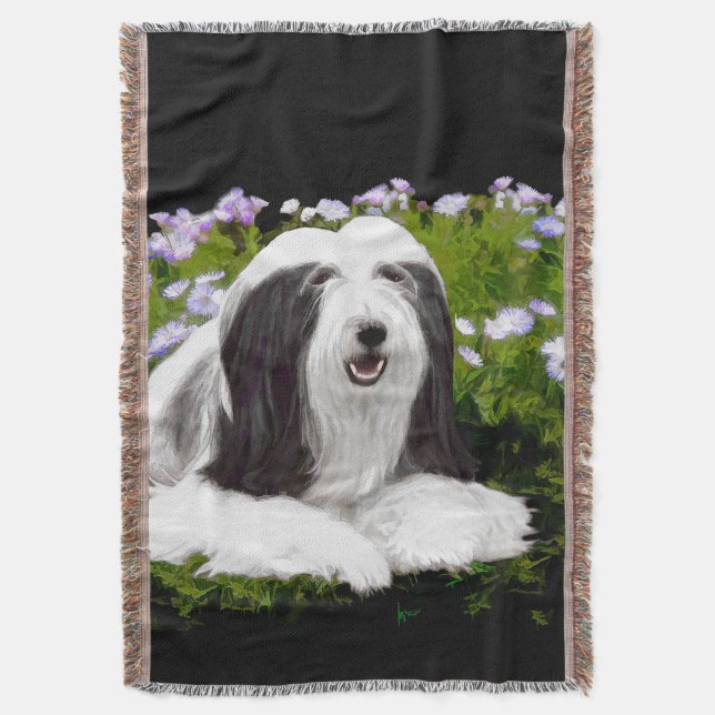 Couverture Peinture à collie à poils - Joli art original de c (devant Vertical)
