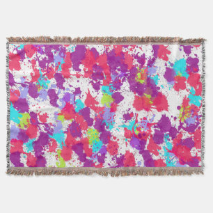 Couverture Peinture Abstraite colorée, rouge et violet