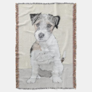 Couverture Peinture brute de Terrier Russell - Art de chien o