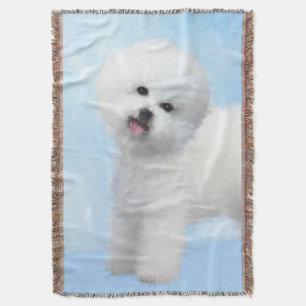 Couverture Peinture de Bichon Frise - Cute Original Dog Art