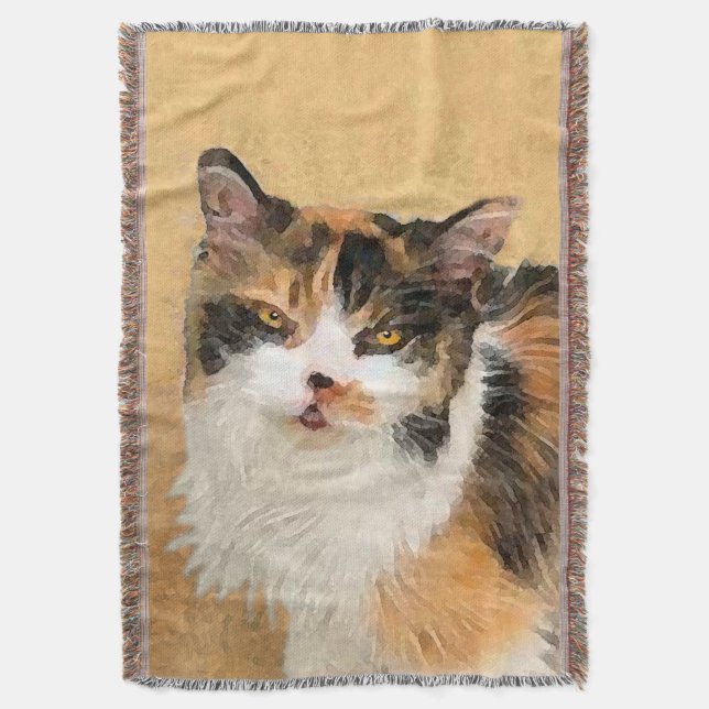 Couverture Peinture de chat Calico - Cute Original Cat Art (devant Vertical)