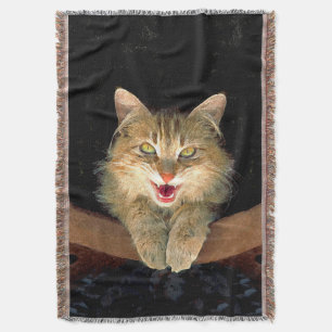 Couverture Peinture de chat Mad - Cute Original Cat Art