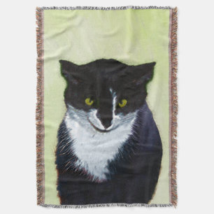 Couverture Peinture de chat Tuxedo - Cute Original Cat Art