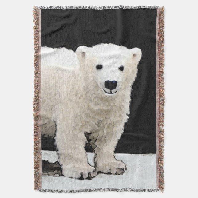 Couverture Peinture de l'ours polaire - Art original de la fa (devant Vertical)