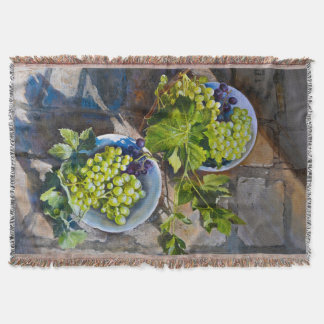 Couverture Peinture de nature morte de raisin vert