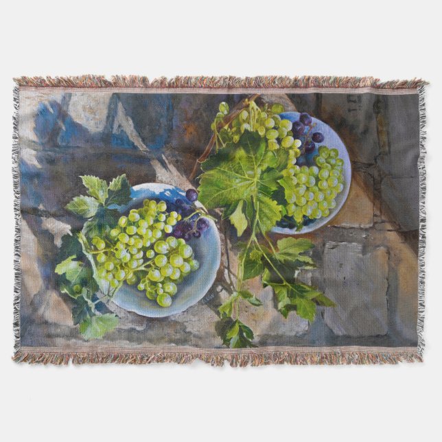 Couverture Peinture de nature morte de raisin vert (Devant)