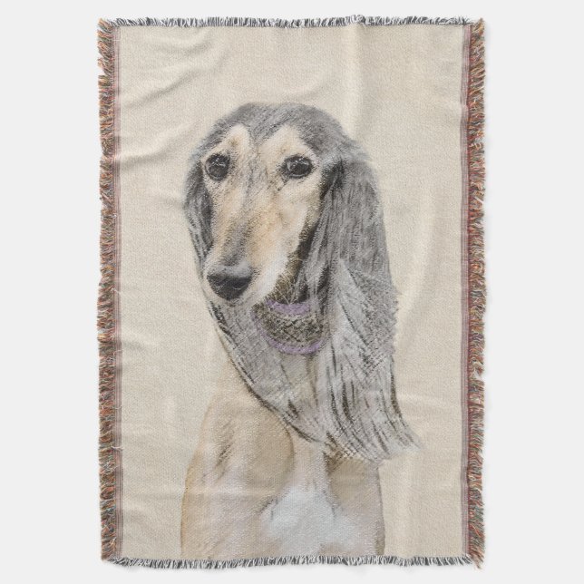 Couverture Peinture de Saluki (Faune) - Cute Original Chien A (devant Vertical)