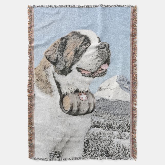 Couverture Peinture de St Bernard - art original mignon de (devant Vertical)