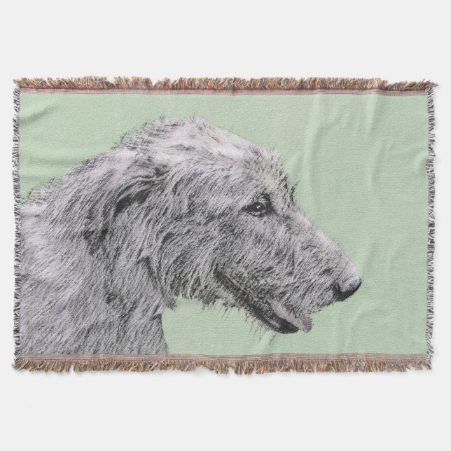 Couverture Peinture de Wolfhound irlandais - Joli art origina (Devant)