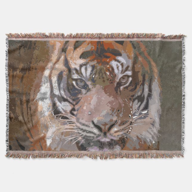 Couverture Peinture folle - Tigre (Devant)