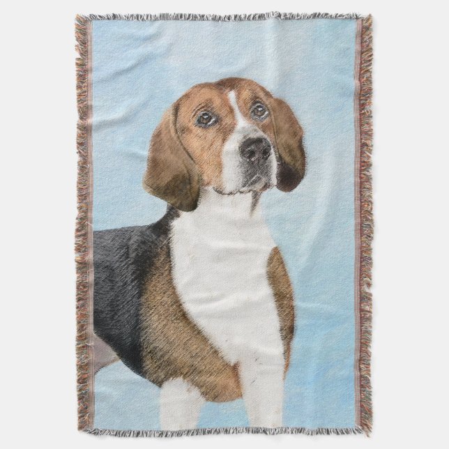Couverture Peinture Foxhound en anglais - Joli art original c (devant Vertical)