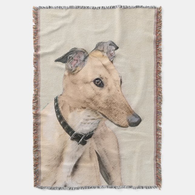 Couverture Peinture Greyhound - Cute Original Chien Art (devant Vertical)