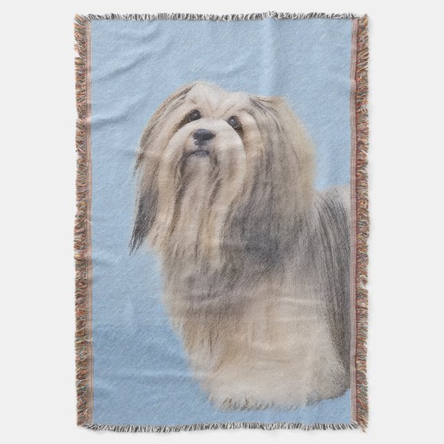 Couverture Peinture Havanaise (Argent) - Cute Original Chien  (devant Vertical)