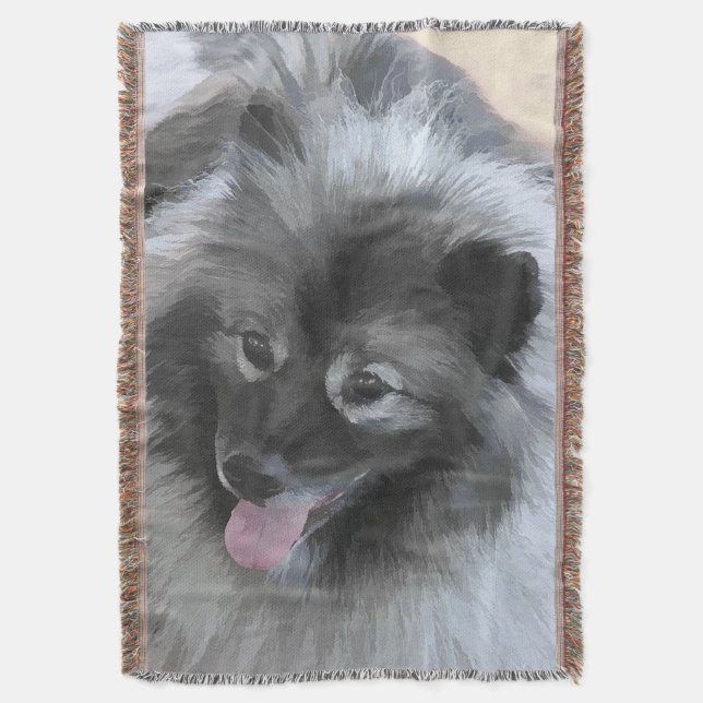 Couverture Peinture Keeshond Bailey - Cute Original Chien Art (devant Vertical)