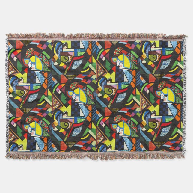 Couverture Peinture Moderniste Géométrique Colorée Abstraite (Devant)