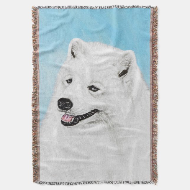 Couverture Peinture Samoyède - Art de chien original mignon (devant Vertical)