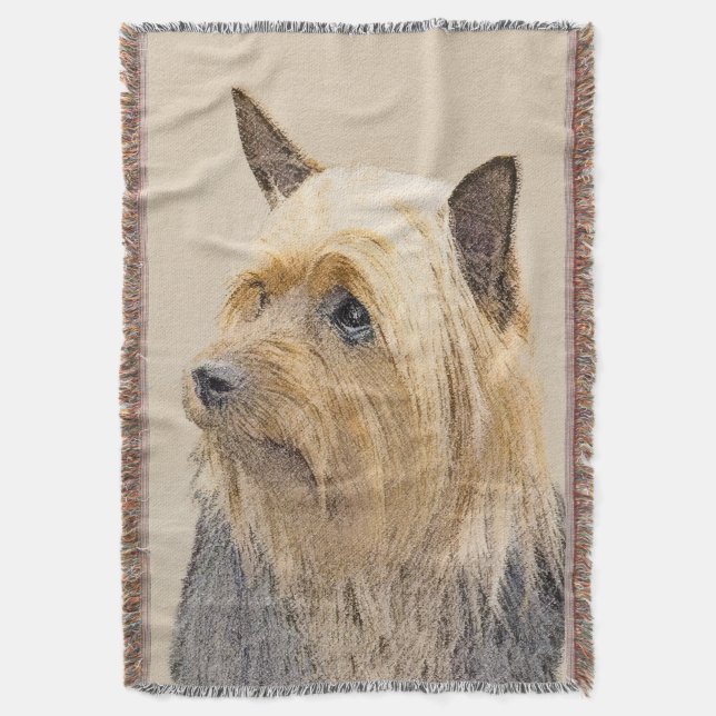 Couverture Peinture Silky Terrier - Cute Original Chien Art (devant Vertical)