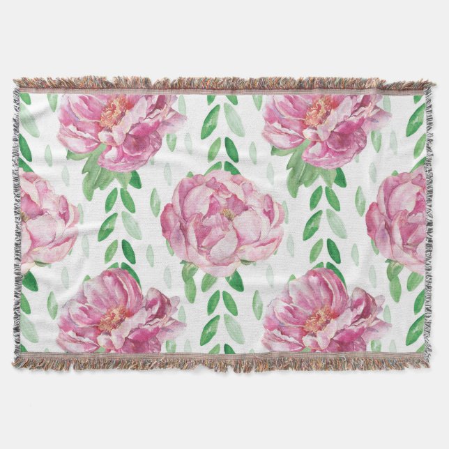 Couverture Peonies d'aquarelle rose (Devant)