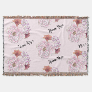 Couverture Pépinière florale rose personnalisée Lancer la cou