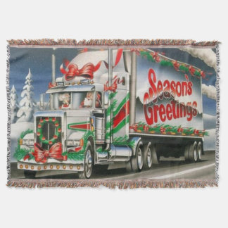 Couverture Père Noël de camionnage de voeux de saison