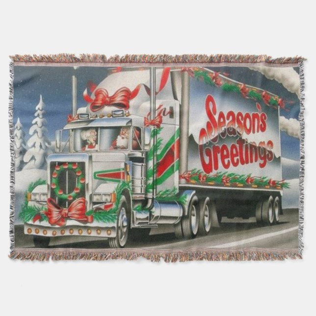 Couverture Père Noël de camionnage de voeux de saison (Devant)