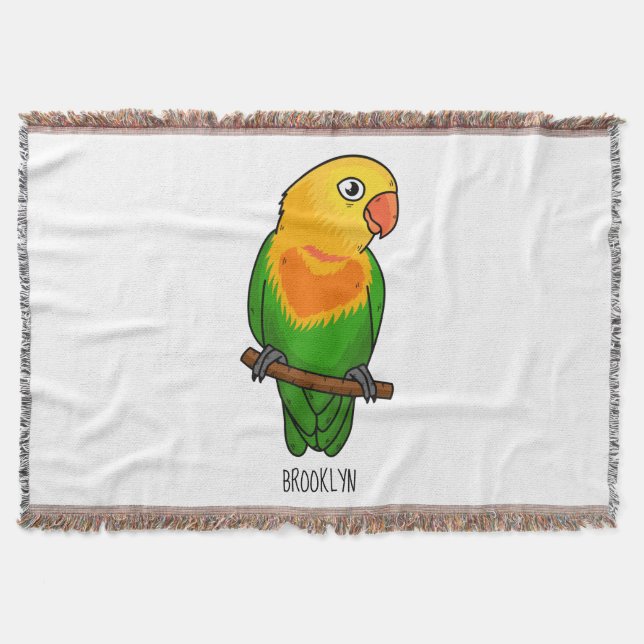 Couverture Perroquet de caricature mignon lovebird (Devant)