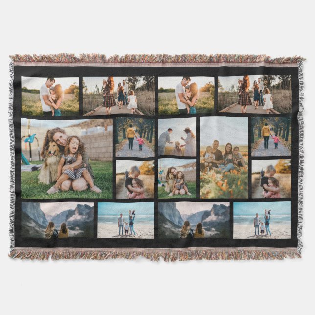 Couverture Personalized 16 Photo Collage Fleece Blanket (Devant)