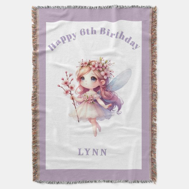 Couverture Personalized Whimsical Floral Fairy  (devant Vertical)
