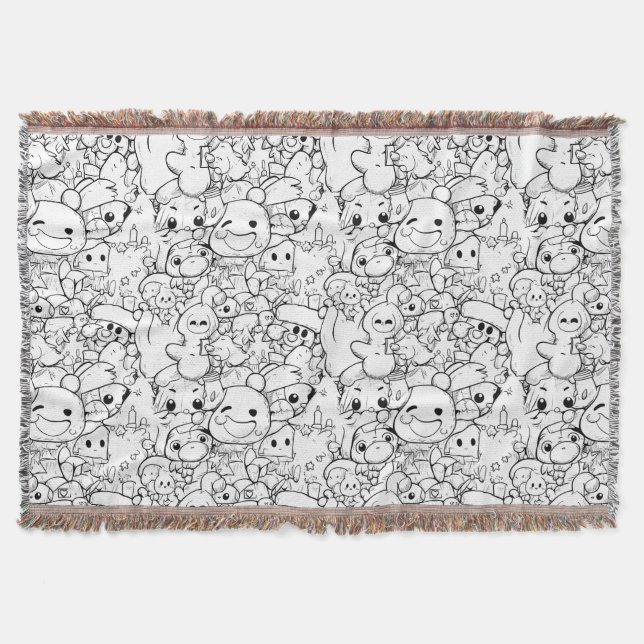 Couverture Personnages Mignons Kawaii Doodle (1) (Devant)