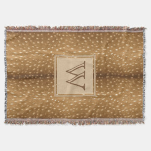 Couverture Personnalisé - copie rustique de fourrure de cerf