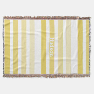 Couverture Personnalisé moderne Jaune Motif rayé