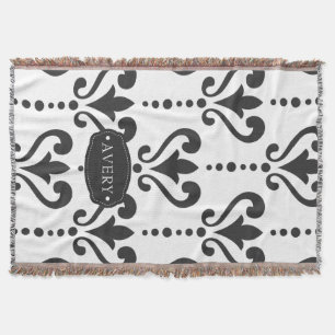 Couverture Personnalisé noir et blanc de luxe