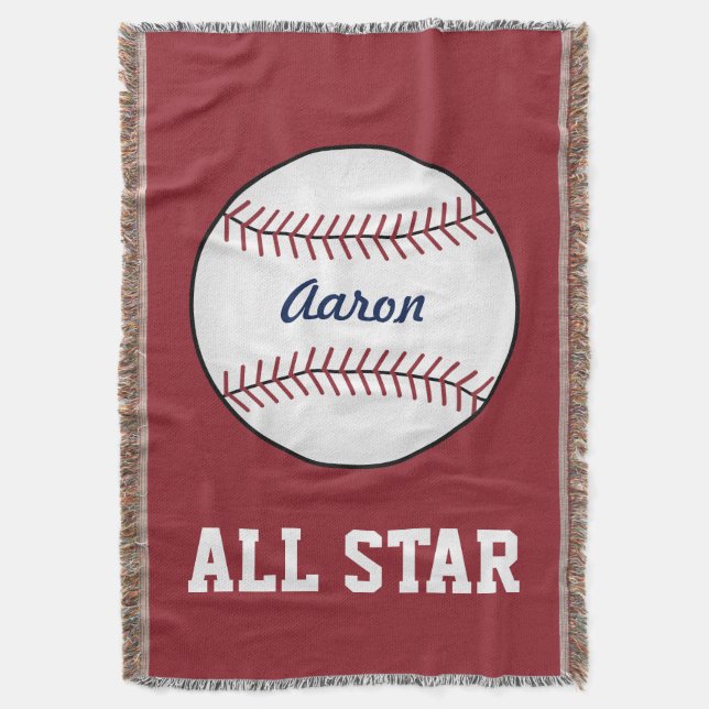 Couverture Personnalisé Red Baseball Enfants Lancer couvertur (devant Vertical)