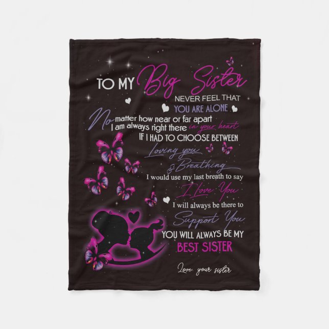 Couverture Personnalisée À Ma Soeur Couverture Fle (Devant)