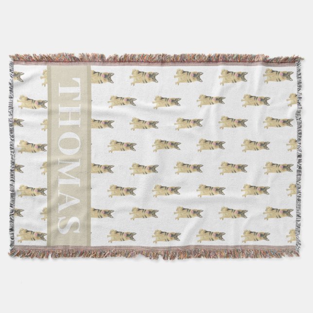 Couverture personnalisée de berger allemand (Devant)