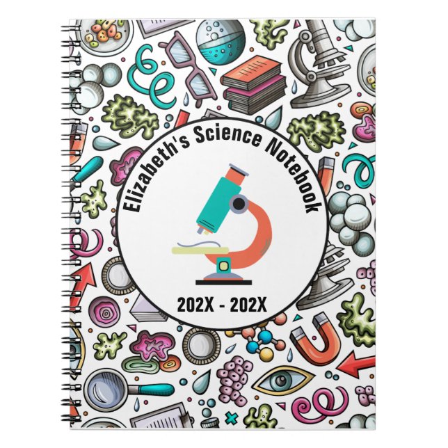 Couverture personnalisée de cahier de sciences - V (Devant)