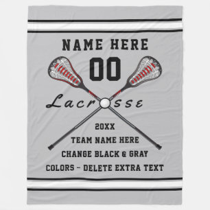 Couverture personnalisée de lacrosse votre TEXTE