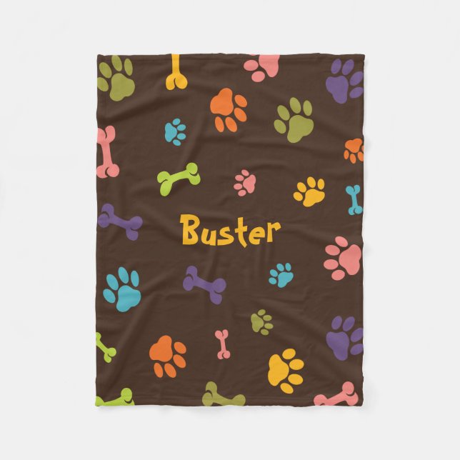 Couverture personnalisée en polaire pour chien (Devant)
